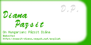 diana pazsit business card